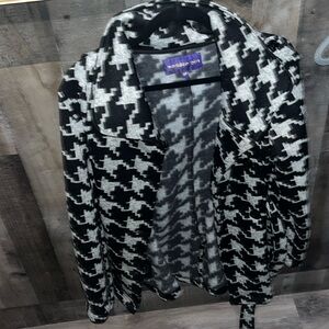 Grey and Black, Knitted Belt Coat, Madden Girl, Small